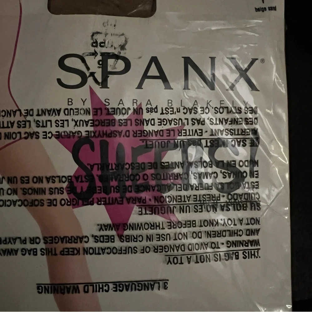 Spanx by Sara Blakely Super High Sheers Beige Sand Size F 240-300 lbs NEW